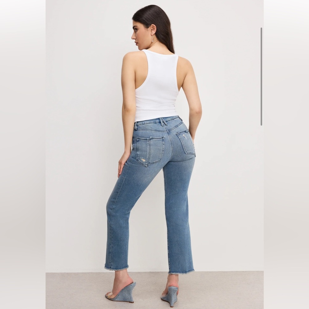NWOT Good American Good Petite Straight Jeans Size 15 - Picture 6 of 6